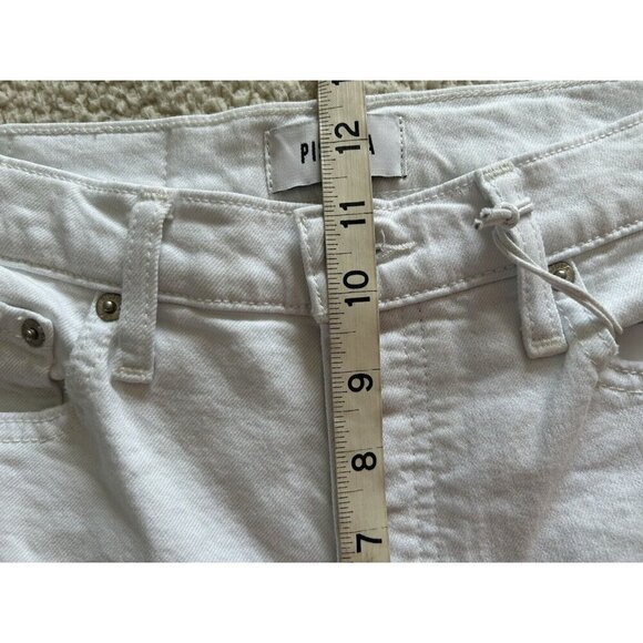 Pistola Charlie High Rise Classic Straight Ankle Deconstructed Optic White Sz 26 - Picture 11 of 13